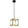 Tangkula Modern LED Pendant Light, Square Ceiling Light Fixture