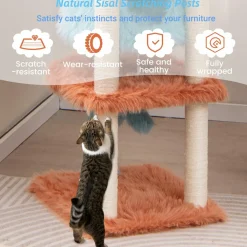 Tangkula Monster-Themed Cat Tree, 3-Level Cat Tower Activity Center with Large Cat Condo