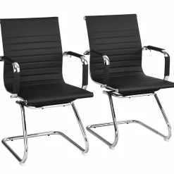 Tangkula Office Guest Chair Set of 2/4/6/8/10/12 Heavy Duty Reception Chairs Conference Room Chairs