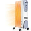 Tangkula Oil Filled Radiator Heater, 1500W Portable Space Heater Radiator with Adjustable Thermostat