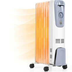 Tangkula Oil Filled Radiator Heater, 1500W Portable Space Heater Radiator with Adjustable Thermostat