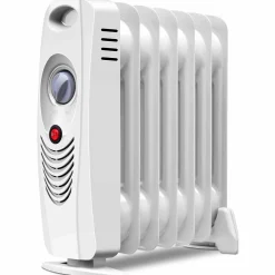 Tangkula Oil Filled Radiator Heater, 700W Portable Space Heater Radiator with Adjustable Thermostat