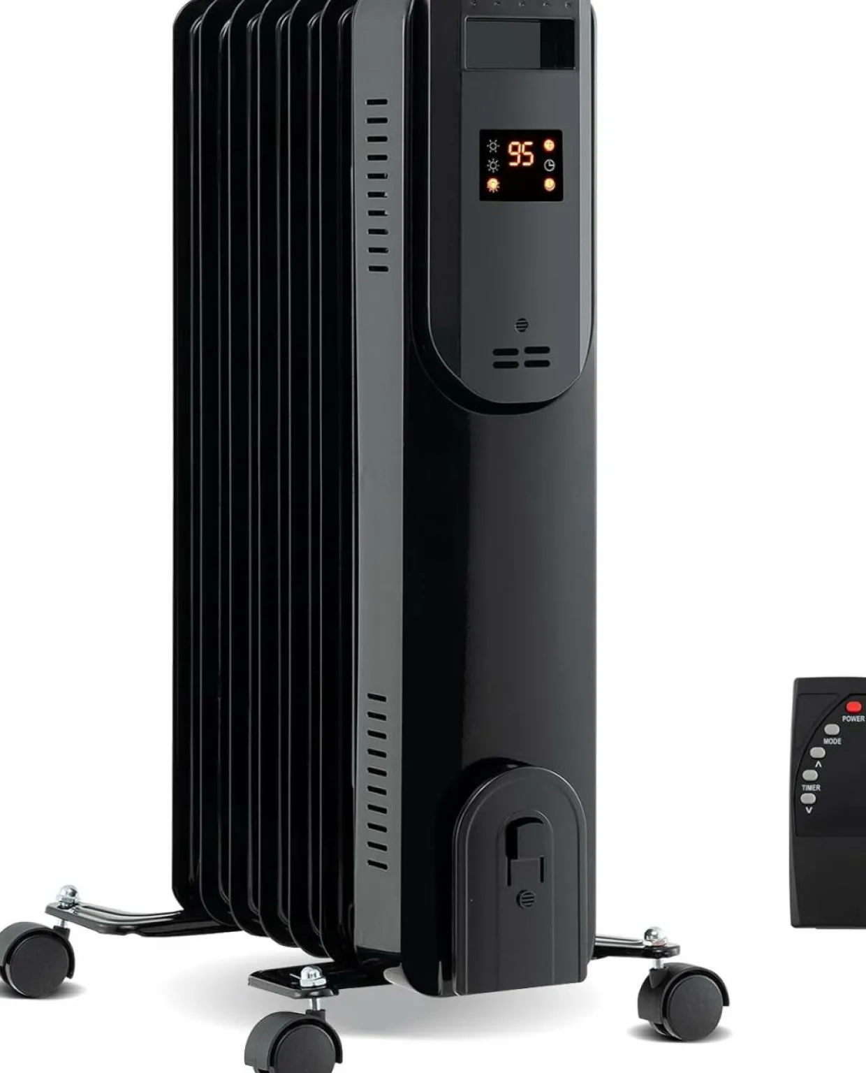 Tangkula Oil Filled Radiator Heater, 1500W Electric Radiant Heater with Remote, LED Display