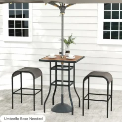 Tangkula Outdoor Bar Stools Set of 2/4, 30