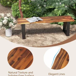 Tangkula Outdoor Bench 2 Person