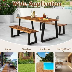 Tangkula Outdoor Bench 2 Person