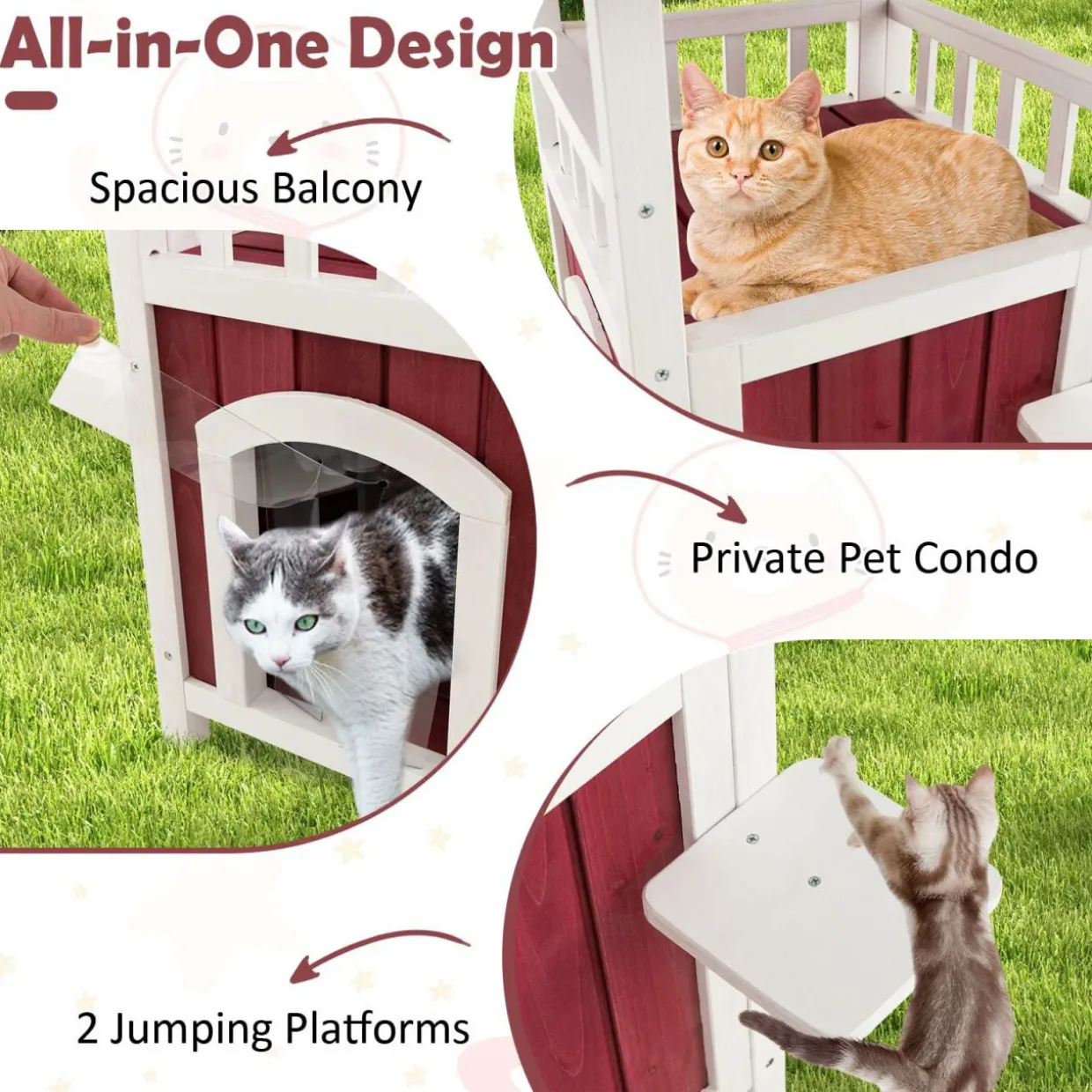 Tangkula Outdoor Cat House