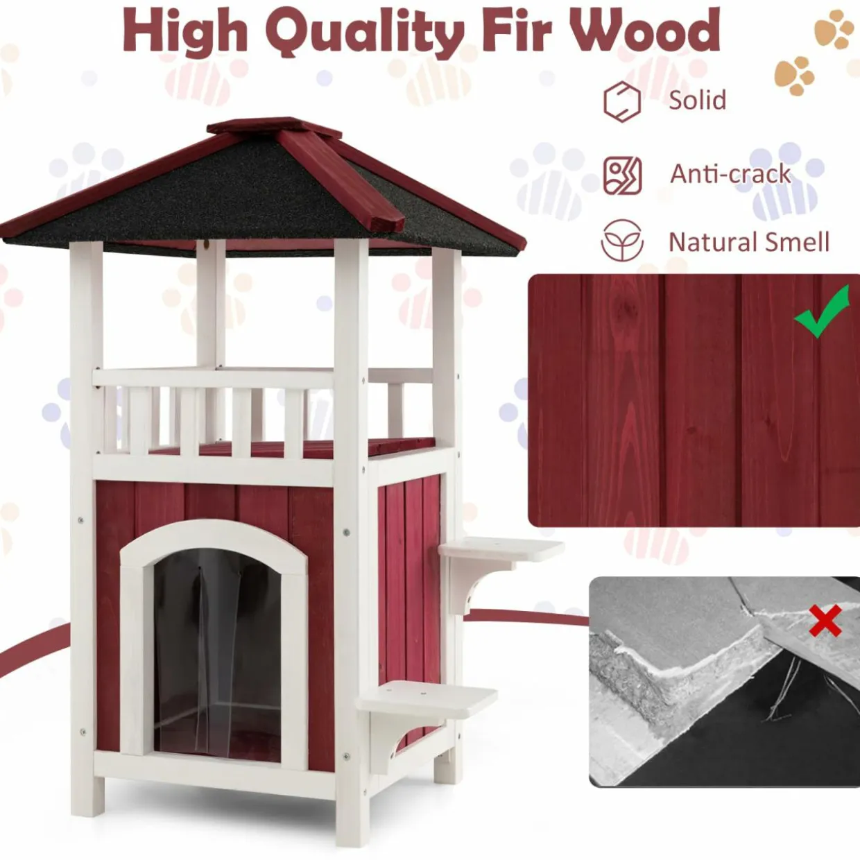 Tangkula Outdoor Cat House