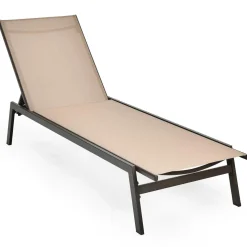Tangkula Outdoor Chaise Lounge Chair, 6-Position Adjustable Reclining Chair with Breathable Fabric and Heavy Duty Steel Frame