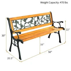 Tangkula Outdoor Garden Bench Park Bench