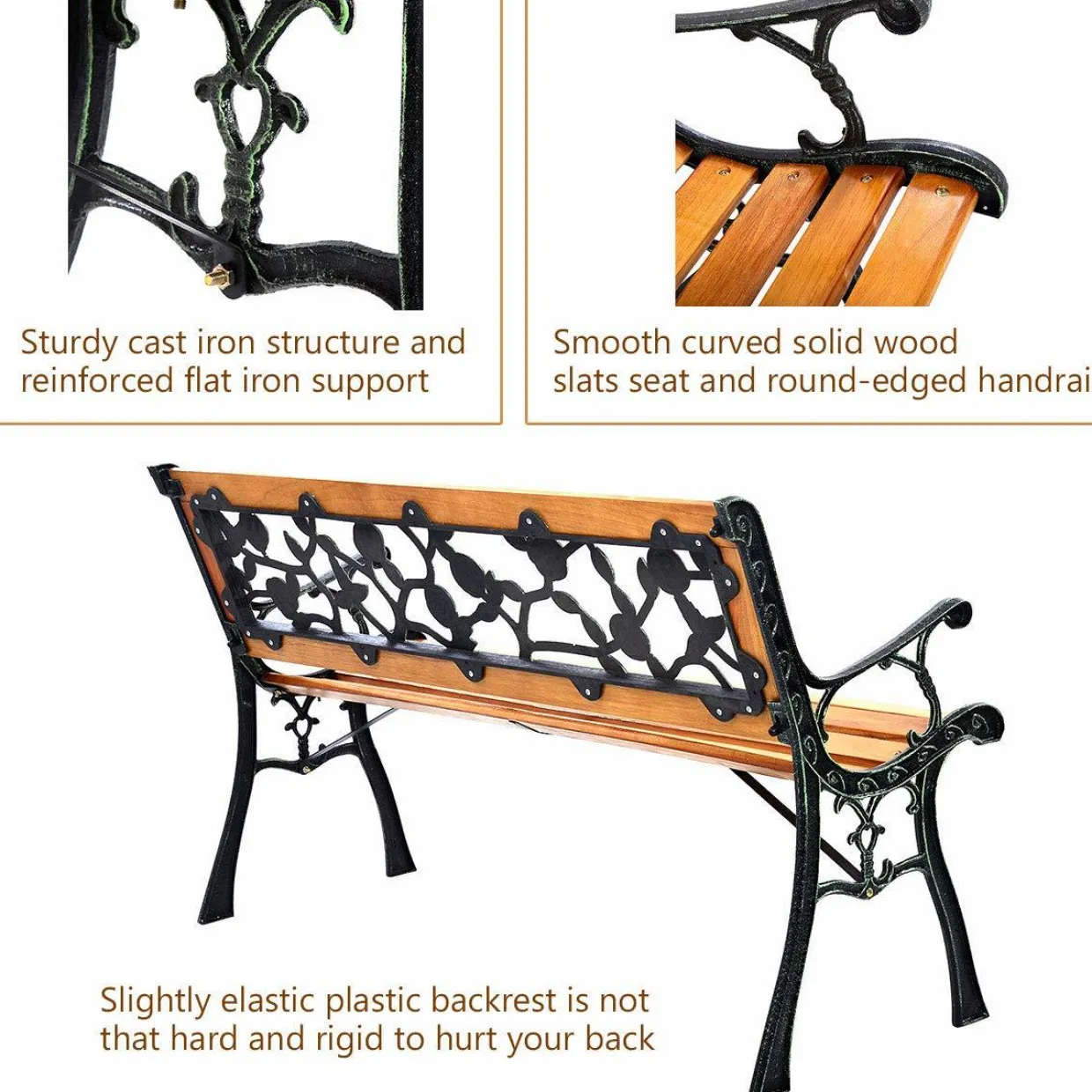 Tangkula Outdoor Garden Bench Park Bench