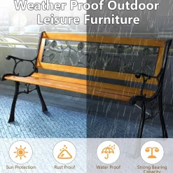 Tangkula Outdoor Garden Bench Park Bench