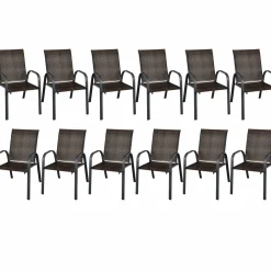 Tangkula Outdoor PE Wicker Stackable Chairs