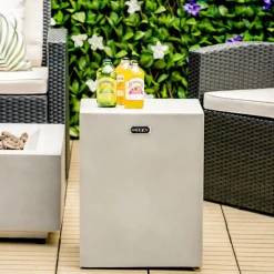 Tangkula Outdoor Propane Tank Cover, Patiojoy Propane Tank Hideaway Table with Side Handles & Adjustable Foot Pads