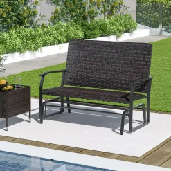 Tangkula Outdoor Swing Glider Bench