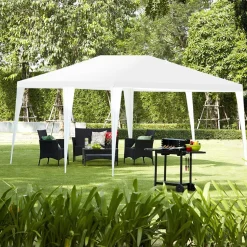Tangkula Outdoor 10'x20' Canopy Tent, Heavy Duty Wedding Party Tent with 4 Removable Sidewalls & 2 Zippered Doorways