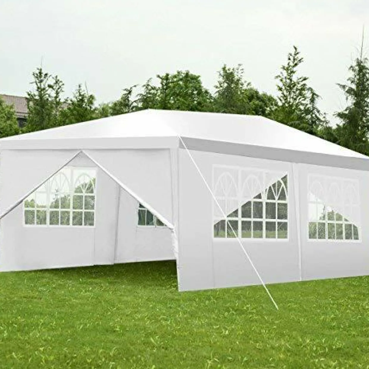 Tangkula Outdoor 10'x20' Canopy Tent, Heavy Duty Wedding Party Tent with 4 Removable Sidewalls & 2 Zippered Doorways