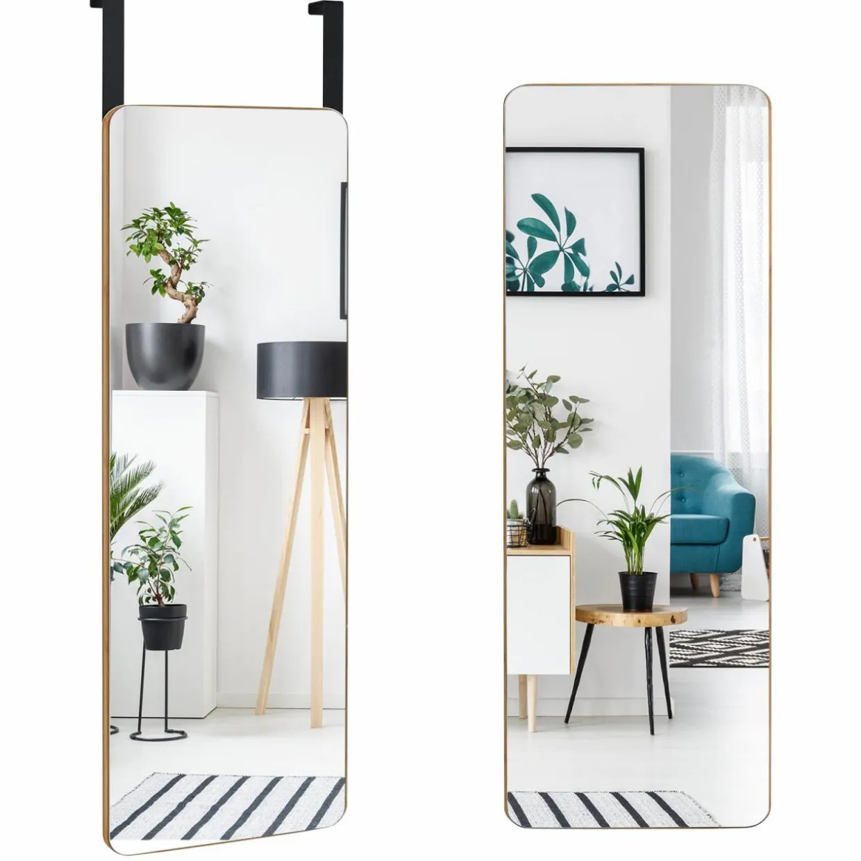Tangkula Over The Door Mirror