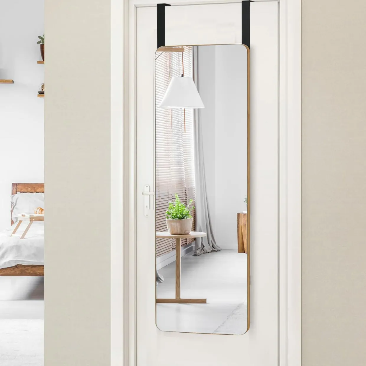 Tangkula Over The Door Mirror