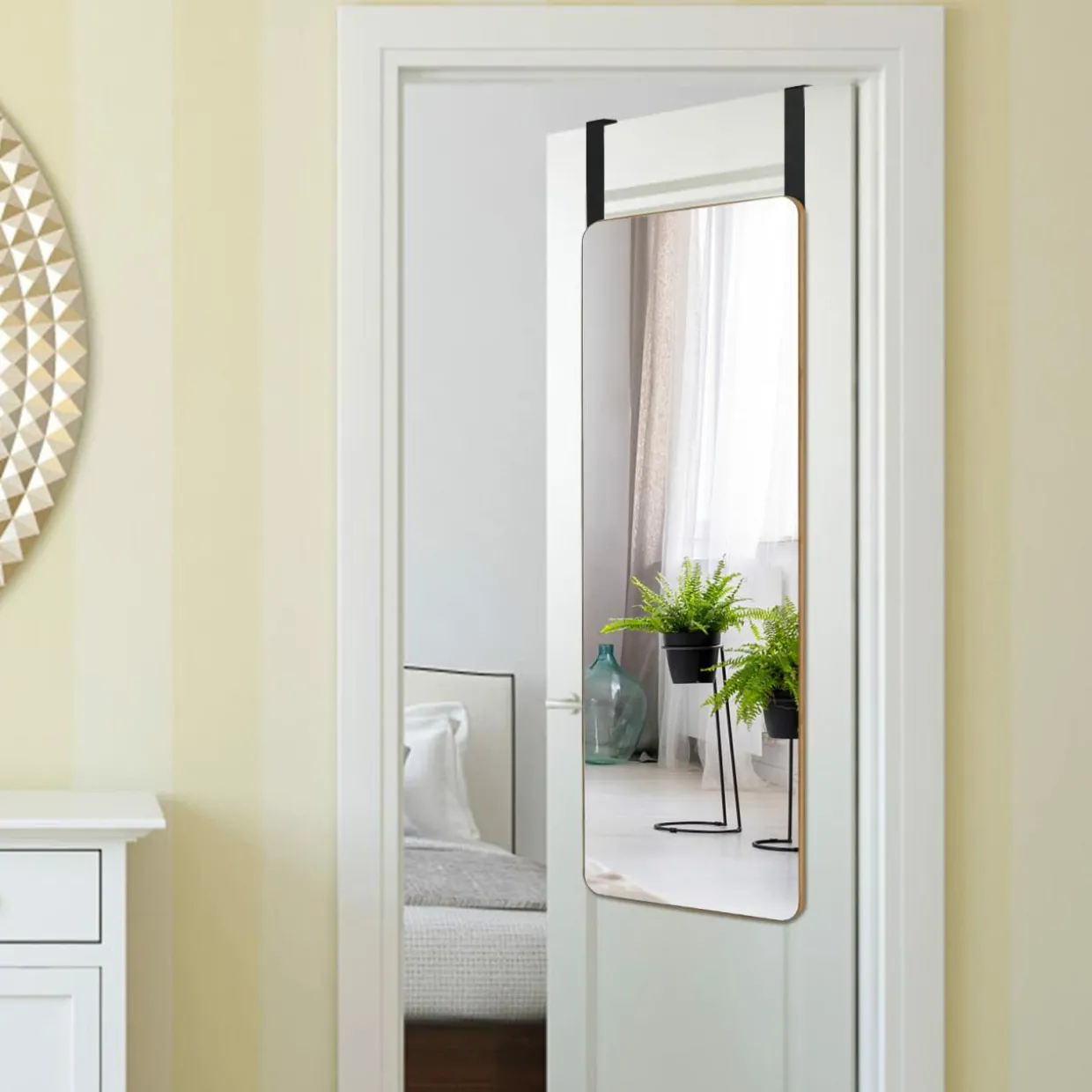 Tangkula Over The Door Mirror