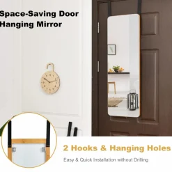 Tangkula Over The Door Mirror