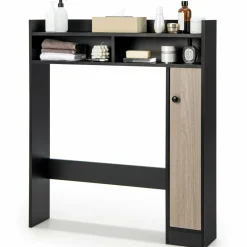 Tangkula Over The Toilet Storage Cabinet, Freestanding Bathroom Space Saver