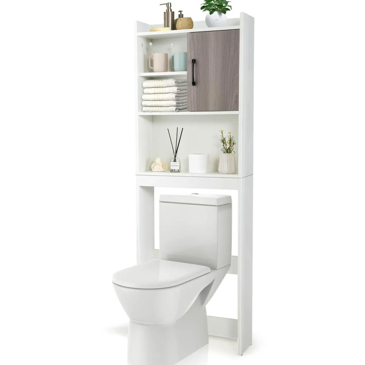 Tangkula Over The Toilet Storage Cabinet