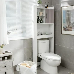 Tangkula Over The Toilet Storage Cabinet