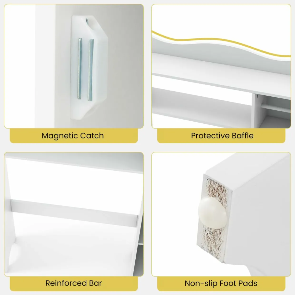 Tangkula Over The Toilet Storage Cabinet, Bathroom Space Saver w/Adjustable Shelves & Paper Holder