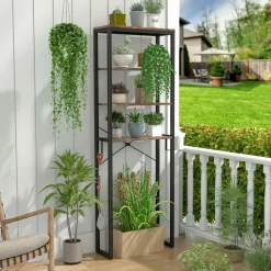 Tangkula Over The Toilet Storage Rack, 70 Inch Tall Bathroom Space Saver w/Metal Frame