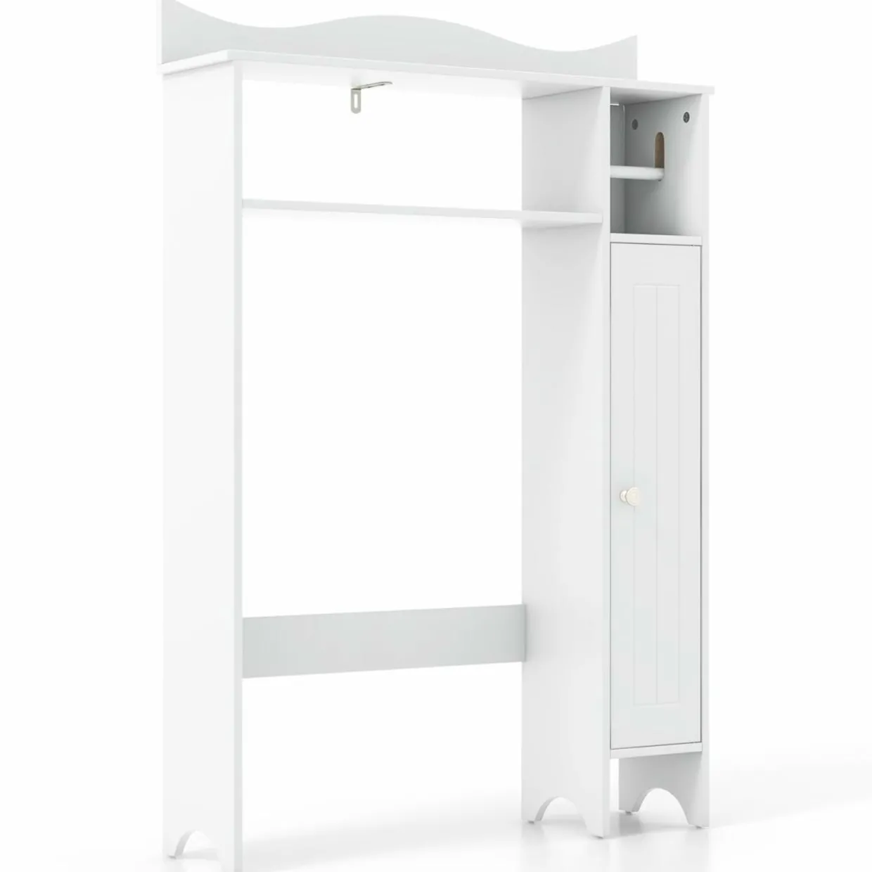 Tangkula Over The Toilet Storage Cabinet, Bathroom Space Saver w/Adjustable Shelves & Paper Holder