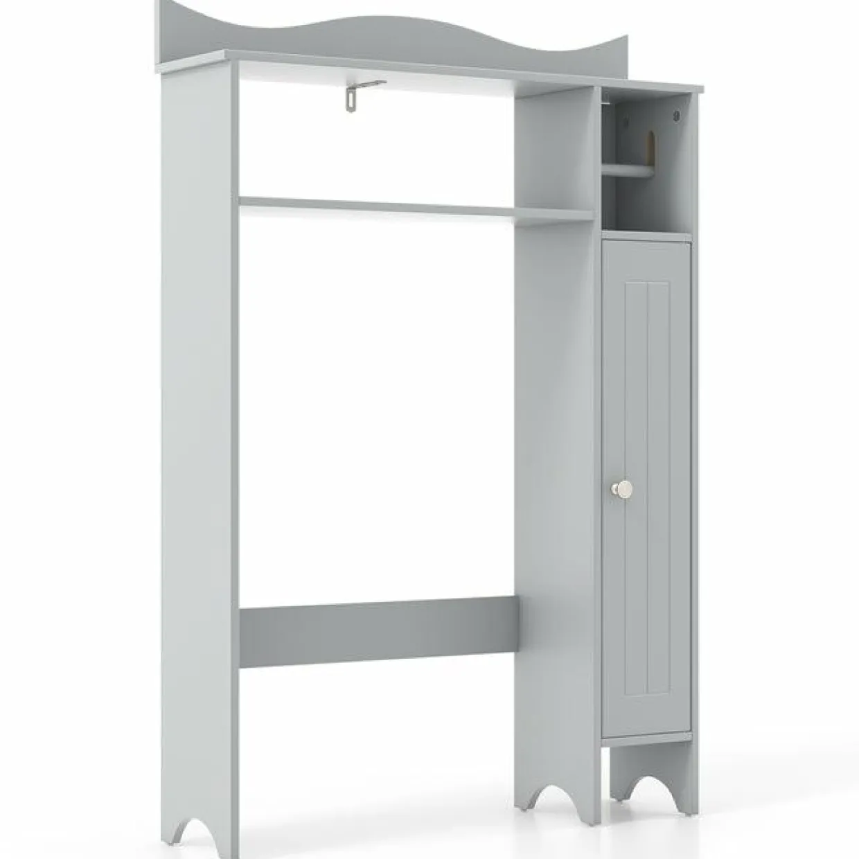 Tangkula Over The Toilet Storage Cabinet, Bathroom Space Saver w/Adjustable Shelves & Paper Holder