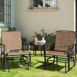 Tangkula Patio 2 Person Swing Glider Chair, Outdoor Double Rocking Chair
