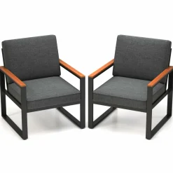 Tangkula Patio Aluminum Sofa Set of 2