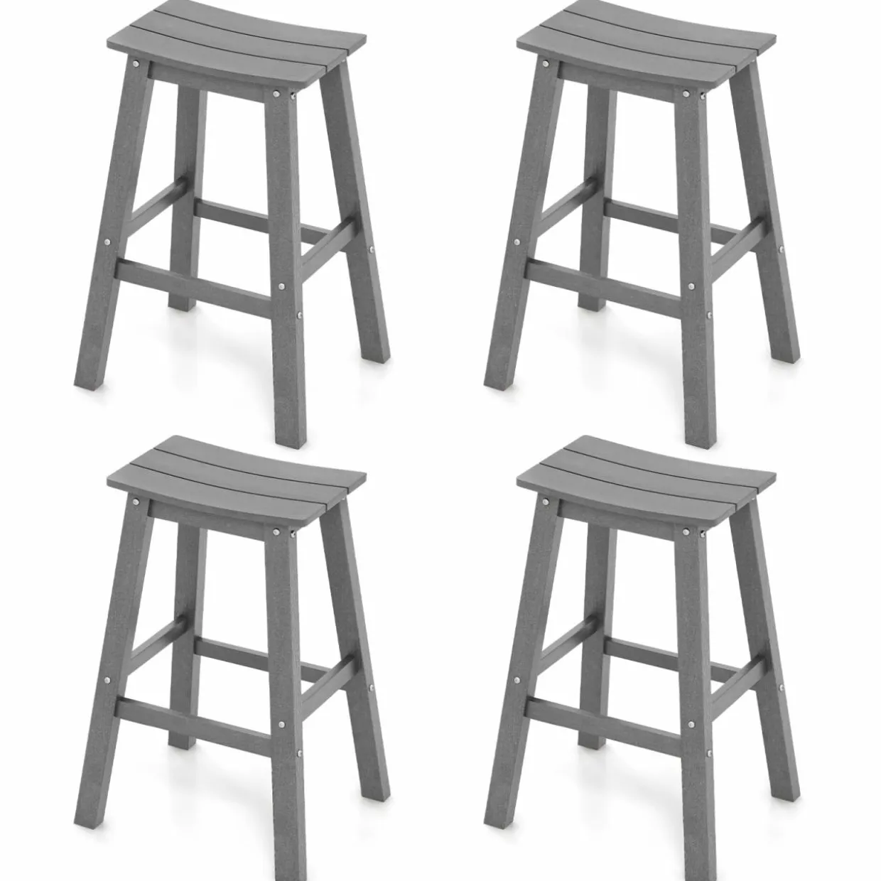 Tangkula Patio Bar Stools Set of 2/4