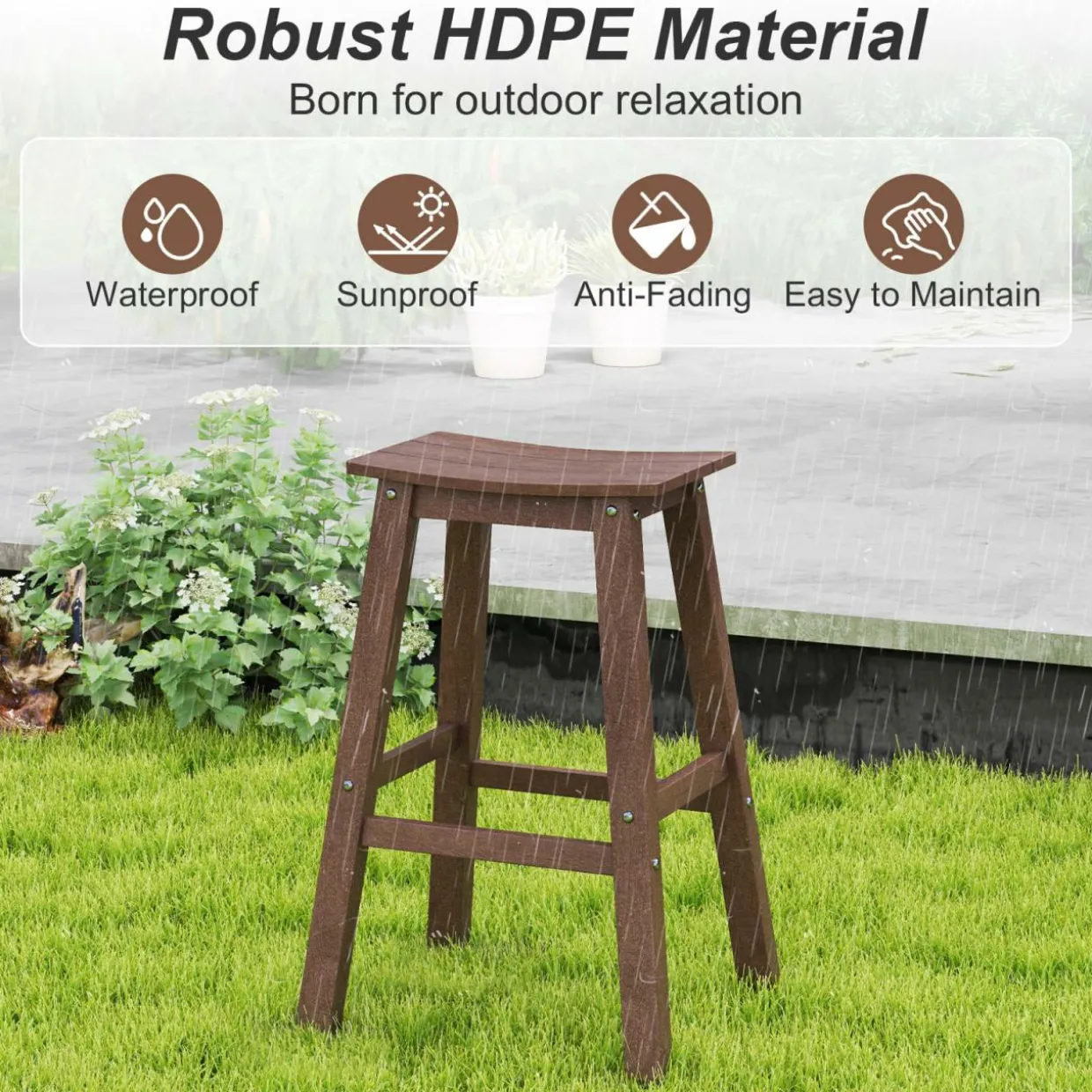 Tangkula Patio Bar Stools Set of 2/4