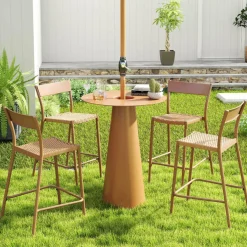 Tangkula Patio Barstools Set of 2/4