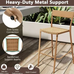 Tangkula Patio Barstools Set of 2/4