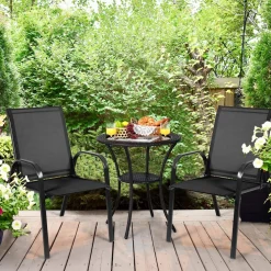 Tangkula Patio Dining Chairs, Outdoor Bistro Chairs