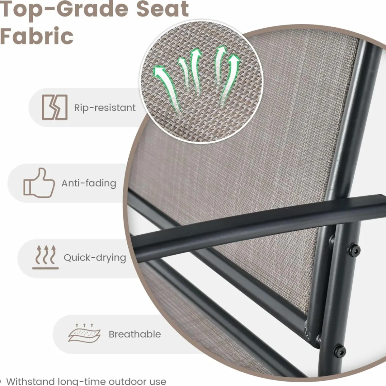 Tangkula Patio Glider Conversation Set, Outdoor Gliding Loveseat w/Tempered Glass Coffee Table