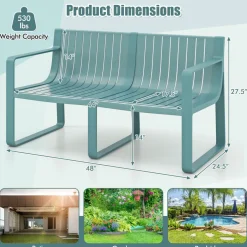 Tangkula Patio Loveseat