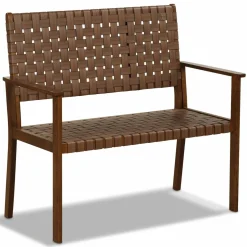 Tangkula Patio Loveseat Bench, Outdoor All Weather Bench