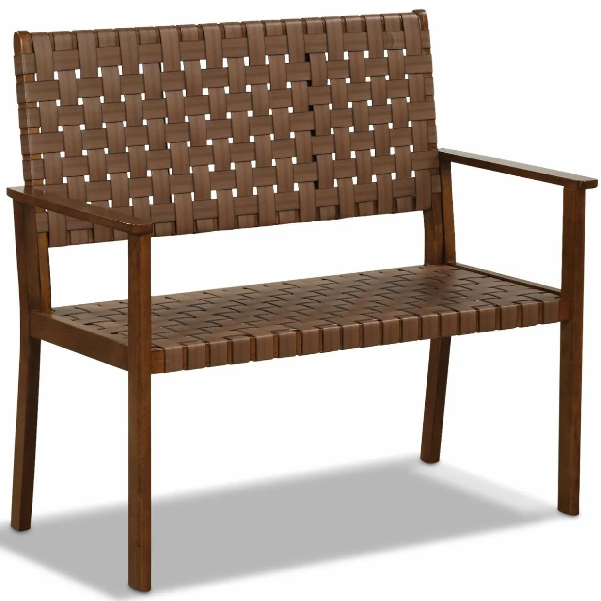 Tangkula Patio Loveseat Bench, Outdoor All Weather Bench