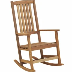 Tangkula Patio Rocking Chair, Ergonomic High-Back Outdoor Rocker with Smooth Rocking Base