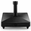 Tangkula Patio Umbrella Base, Heavy-Duty 54 lbs Market Stand w/4 Universal Wheels, 2 Receivers, Square Pole Stand