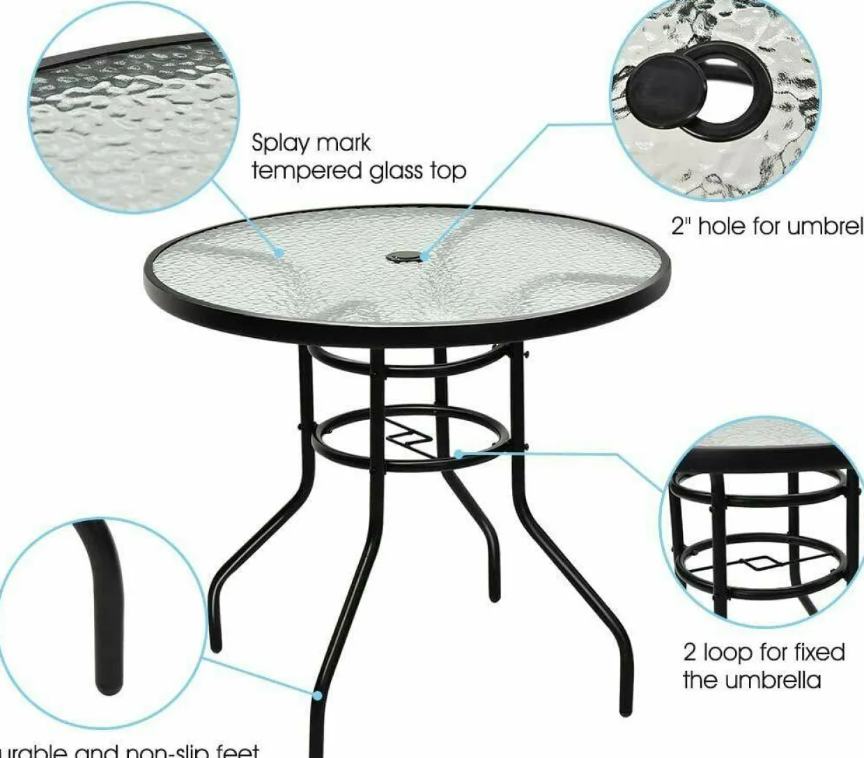 Tangkula 5PCS Bistro Patio Furniture Set