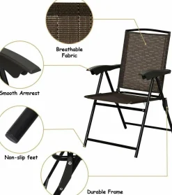 Tangkula 5PCS Bistro Patio Furniture Set