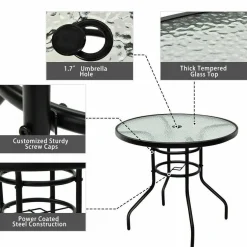 Tangkula 5PCS Bistro Patio Furniture Set