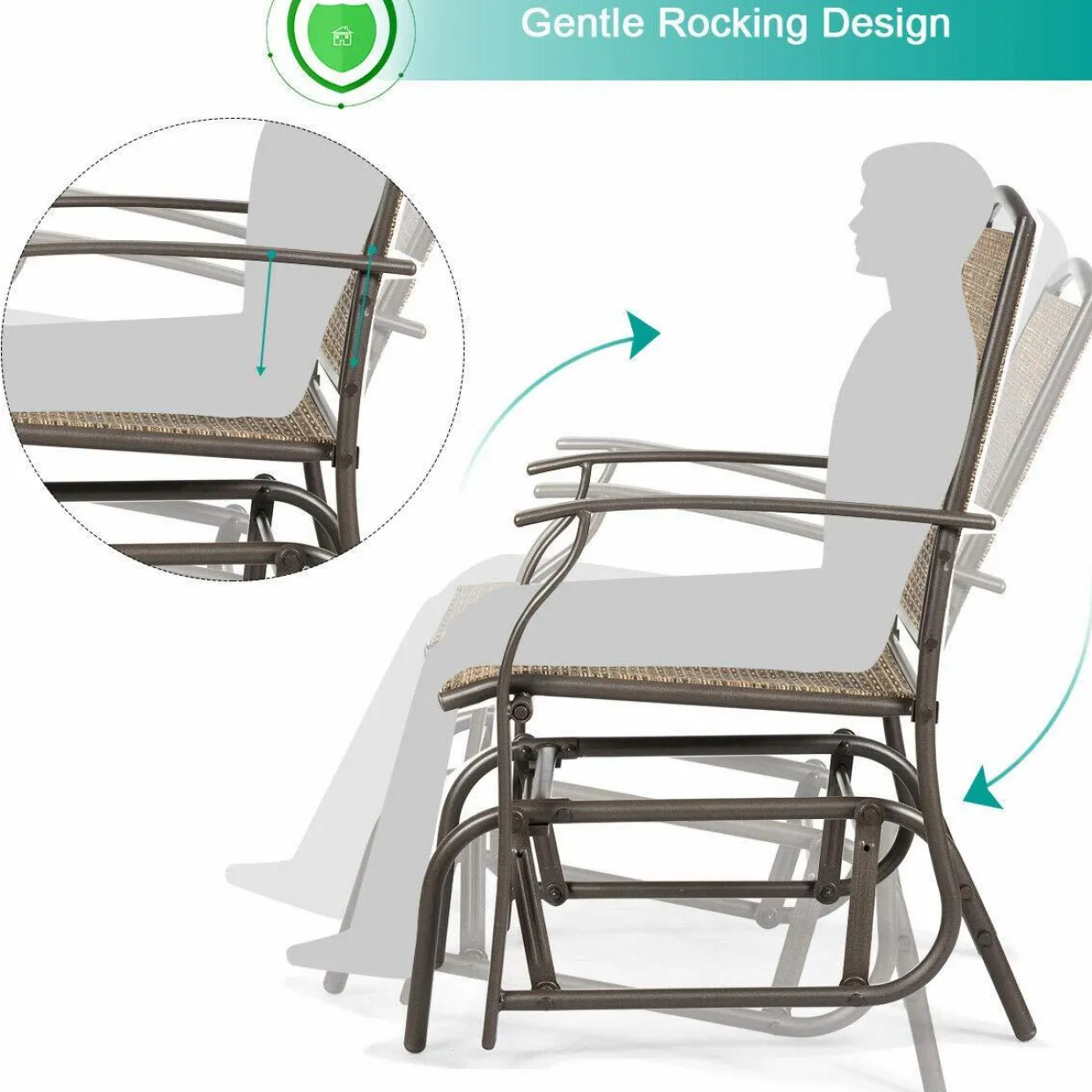 Tangkula 3PCS Bistro Set, Patio Bistro Furniture Set