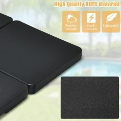 Tangkula 4Pcs 13L 220 lbs Cantilever Offset Patio Umbrella Base